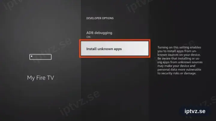 Inställningen Install unknown apps